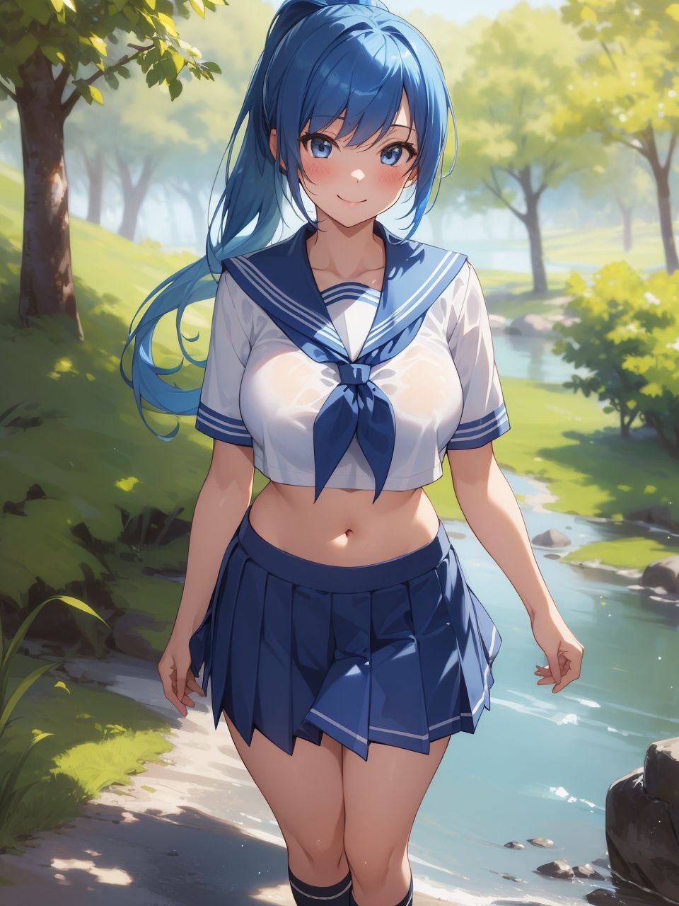 セーラー服が似合う美少女〜AIイラスト集〜 サンプル1ページ目