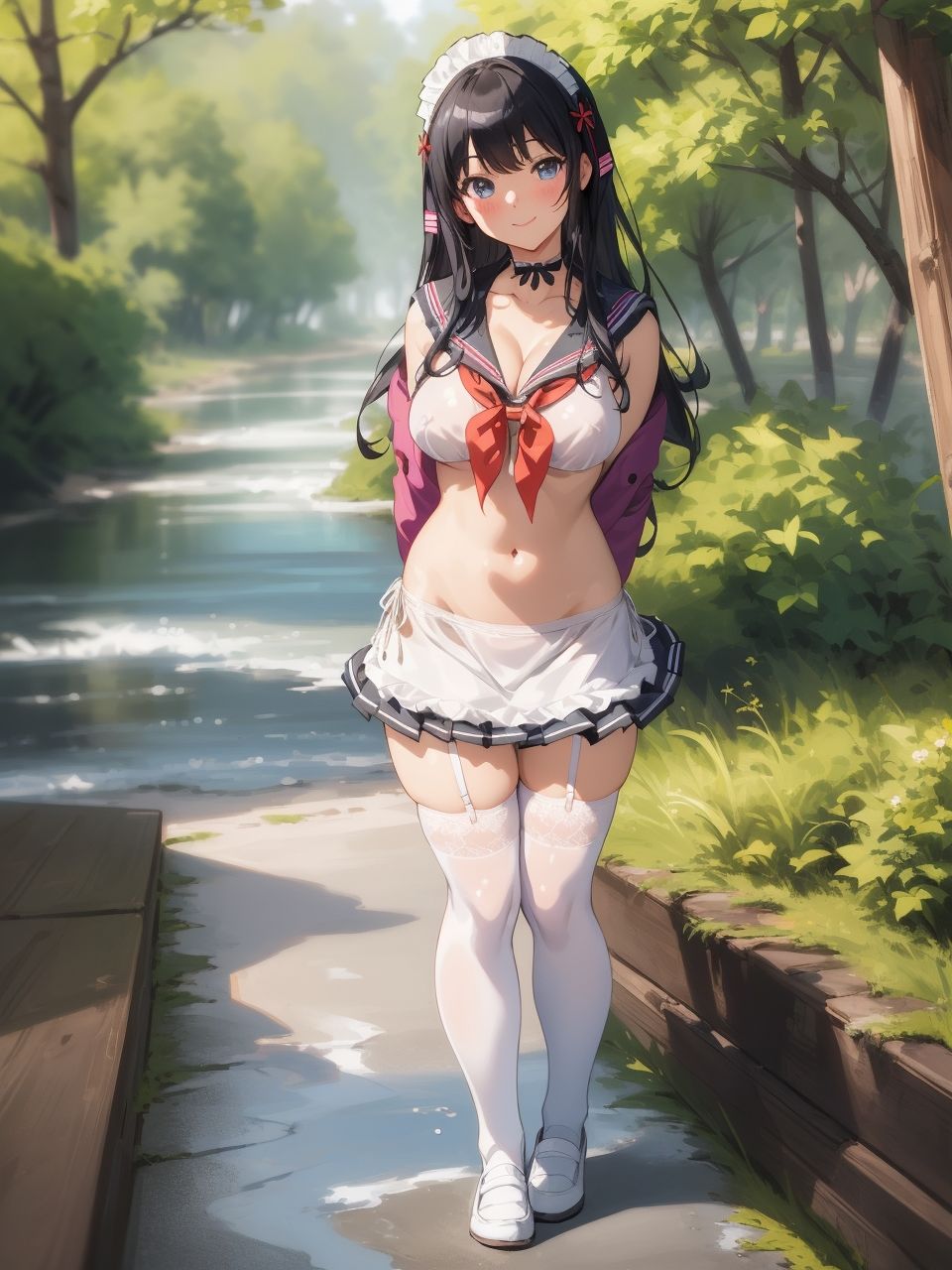 セーラー服が似合う美少女〜AIイラスト集〜 サンプル4ページ目