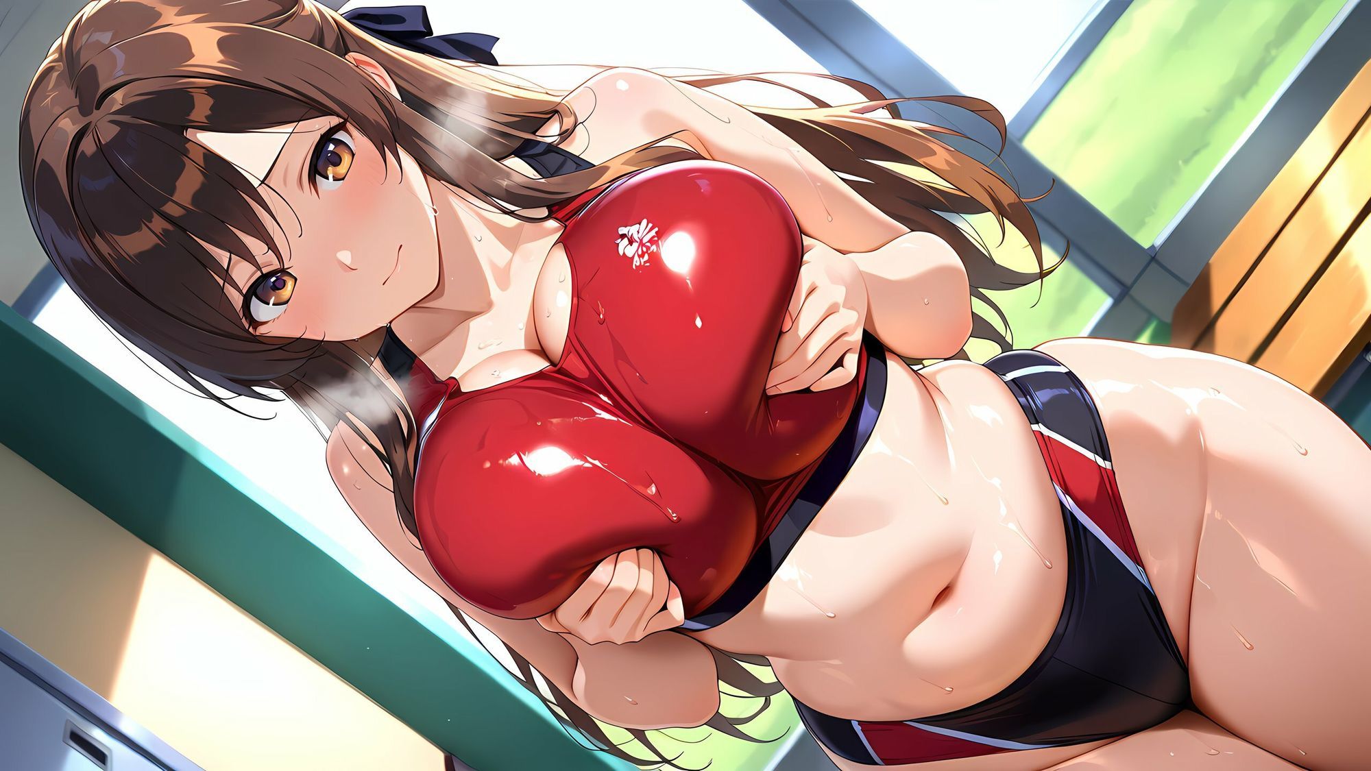水瀬穂香 Vol.3 スポコス編 ［WQHD超高画質/477枚］ テニス・陸上・競泳水着。脱ぎかけ肉感。 サンプル4ページ目