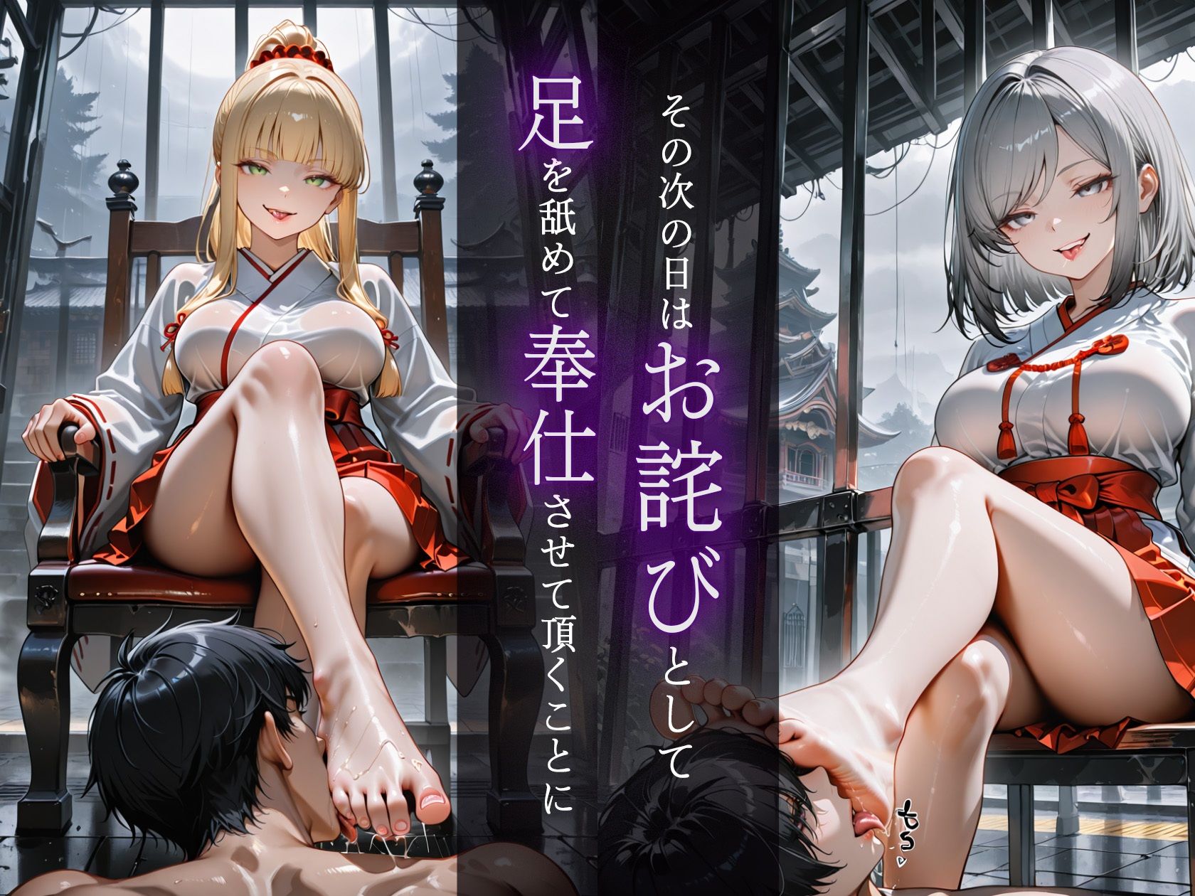 ドSな巫女様の下僕になって搾精されまくる話 サンプル6ページ目