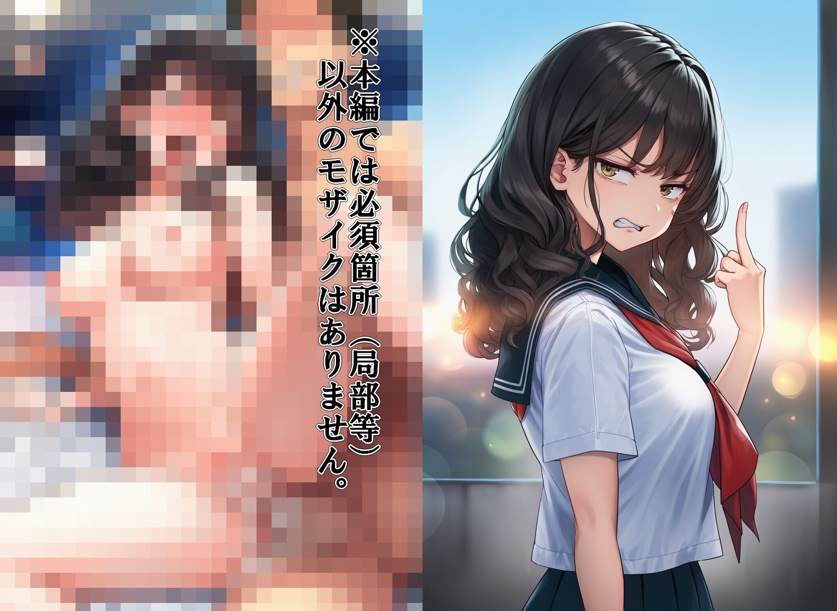 【即堕ち2コマ】嫌悪感を隠そうともしない制服女子 サンプル3ページ目