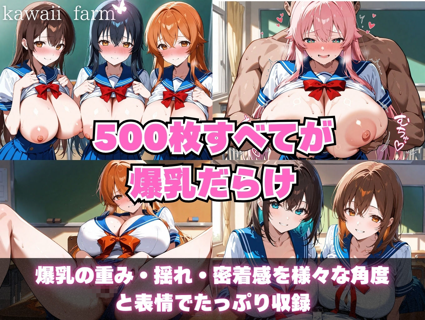 爆乳まみれ 女子校生ver. サンプル1ページ目