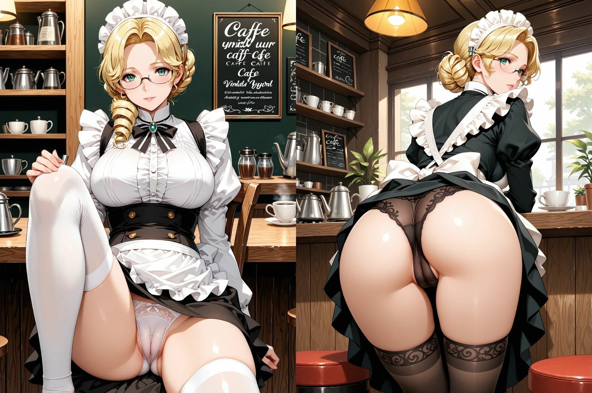 PANTY FETISH メイドカフェでパンティ見放題（はーと） サンプル6ページ目