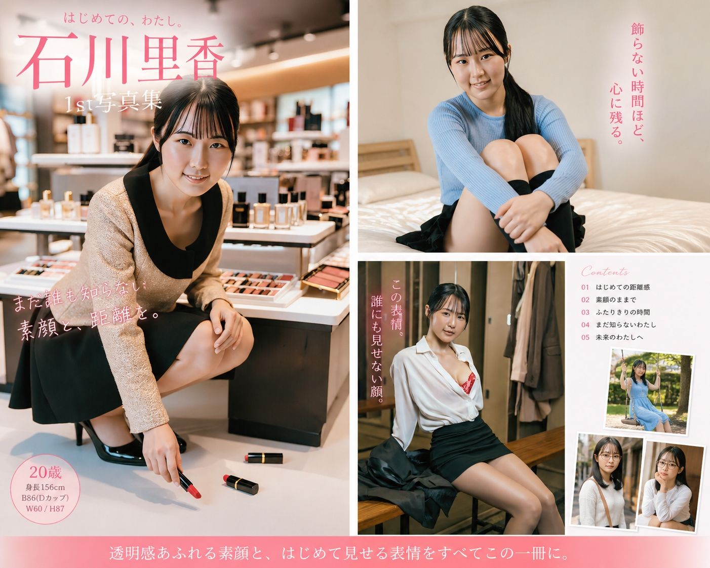 石川里香  1st写真集  はじめての、わたし サンプル2ページ目