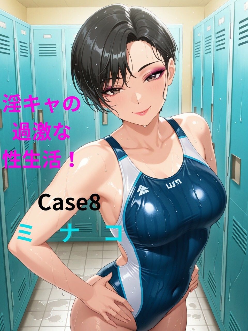 【淫キャの過激な性生活！case8 ミナコ】水泳教師が男子部員と競泳水着のままハメまくる本 サンプル1ページ目