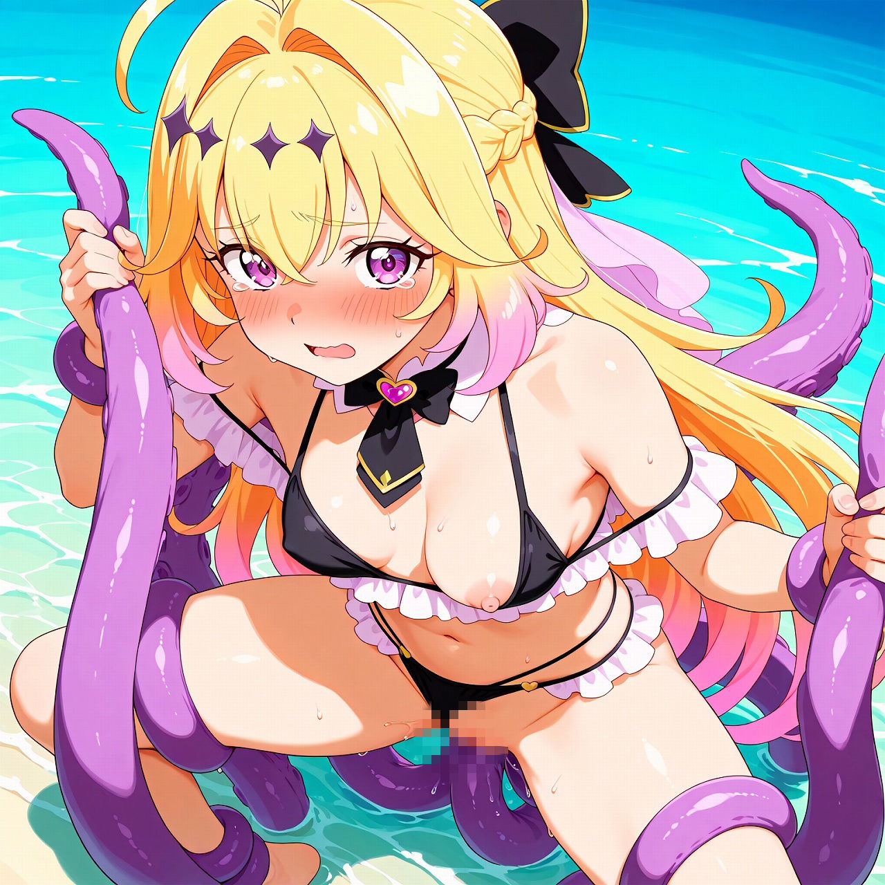 Fan fiction キュ〇アルカナ・シャ〇ウ 触手 サンプル4ページ目