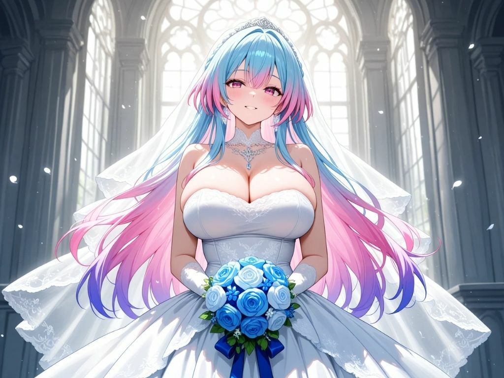 ウェディングドレスの花嫁で、ひとぬきっ サンプル1ページ目