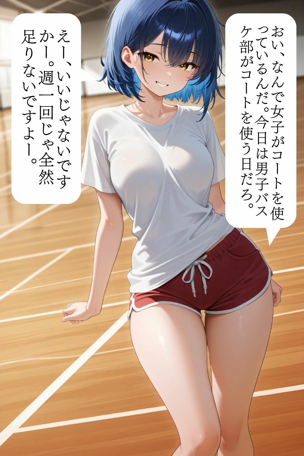 マゾ量産おっぱいバスケ サンプル1ページ目