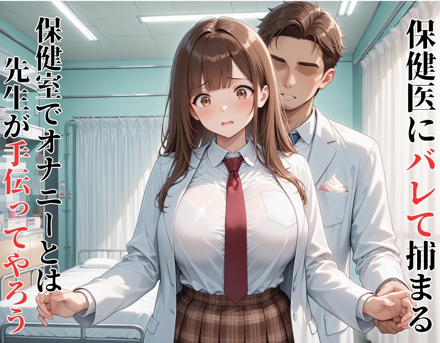 敏感体質な女子校生、保健室オナニーがバレて、保健医にイかされまくり即堕ちする話 サンプル2ページ目