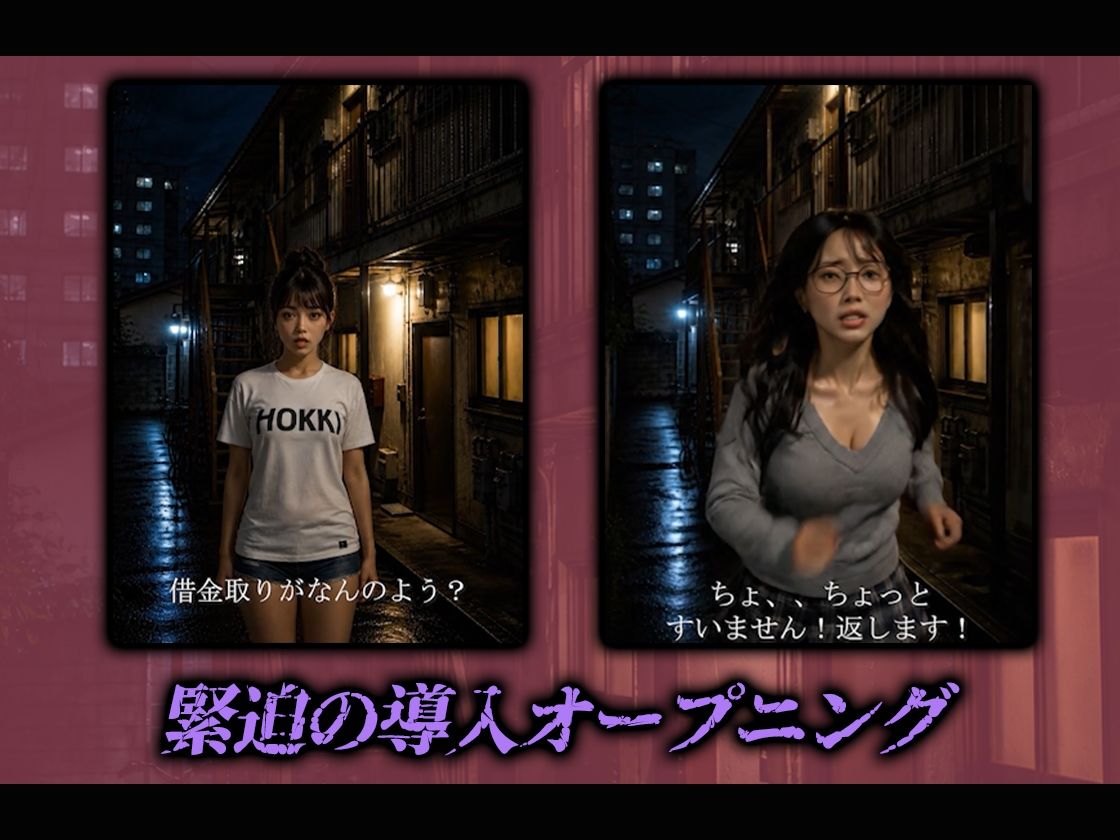 【ストーリーあり】闇金おやじの姉妹丼【動画】 サンプル2ページ目
