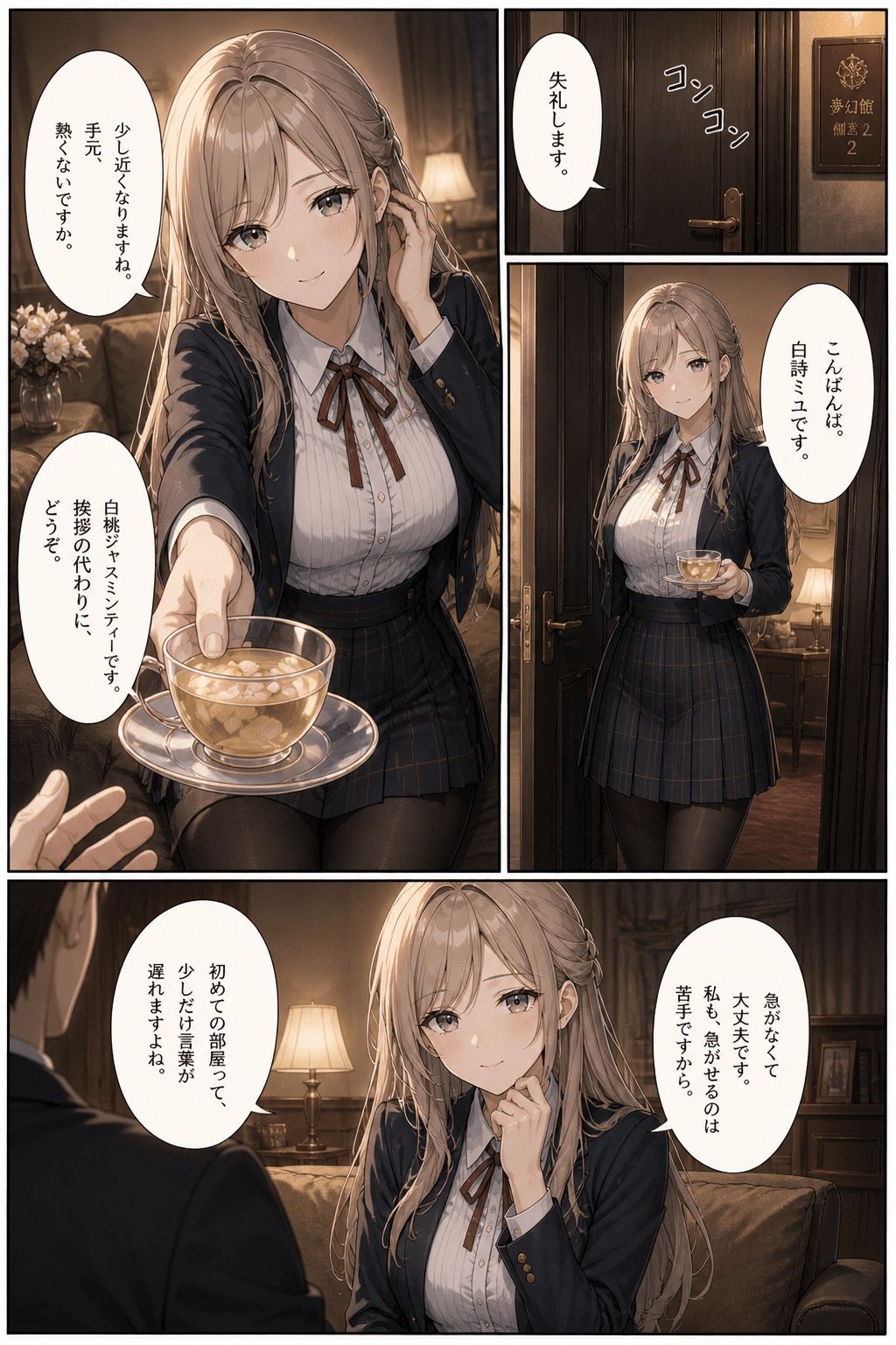 夢幻館AI恋愛漫画コレクション＊ChatGPTの漫画制作ノウハウ付き サンプル2ページ目
