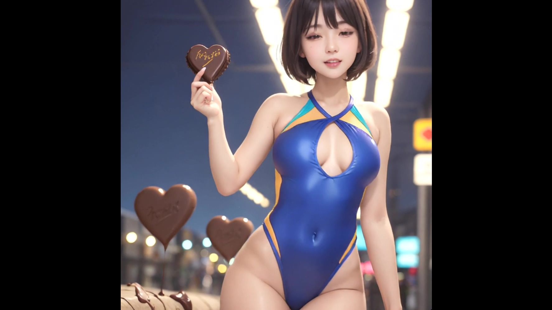 【動画版】競泳水着の彼女【2月】【AIグラビア】 サンプル6ページ目