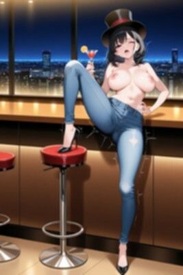 【裸ジーンズ女子5】裸ジーンズ女子とバーでサシ飲み サンプル4ページ目