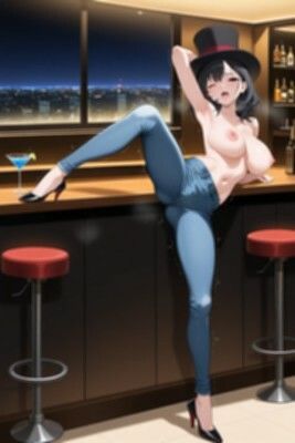 【裸ジーンズ女子5】裸ジーンズ女子とバーでサシ飲み サンプル6ページ目
