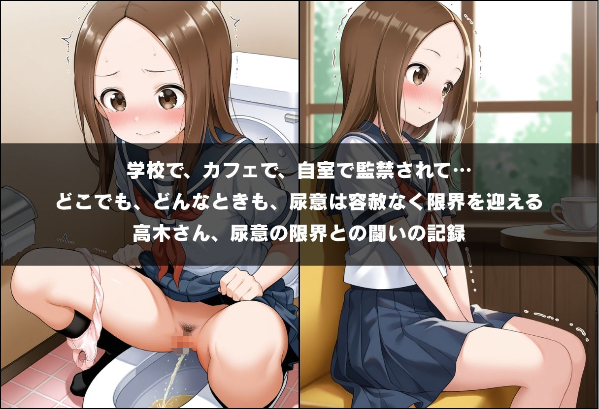 尿意の限界 おもらし上手の高木さん サンプル1ページ目