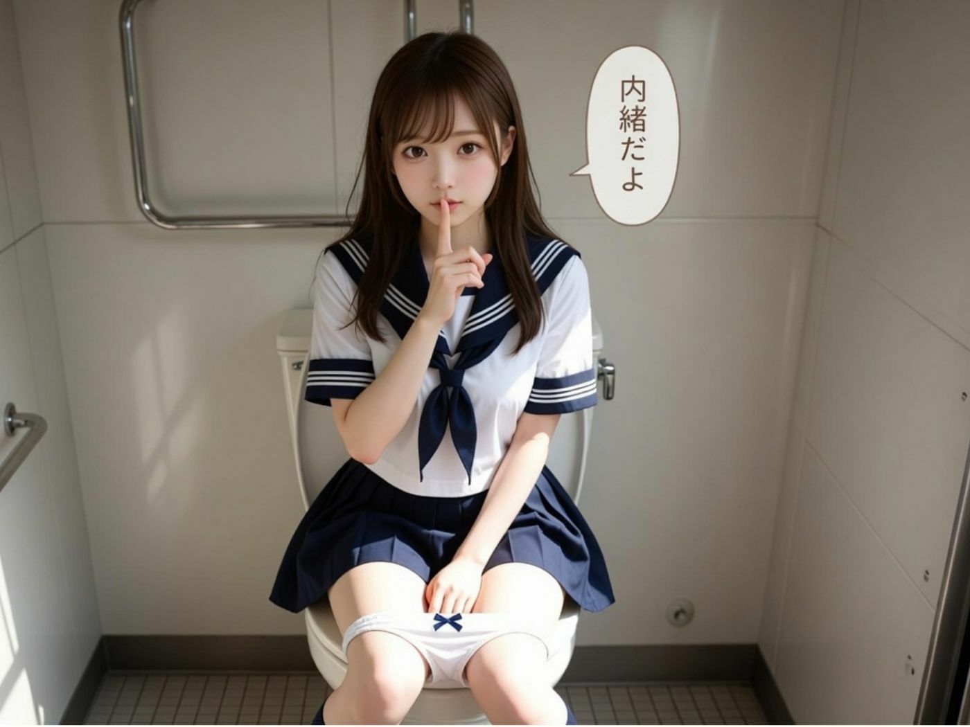 汗だくJK「内緒だよ」電車内で制服脱ぎ捨て！巨乳とデカ尻を汗だくで揺らす30分＋制服JKトイレ10人分音声入り特典 サンプル2ページ目