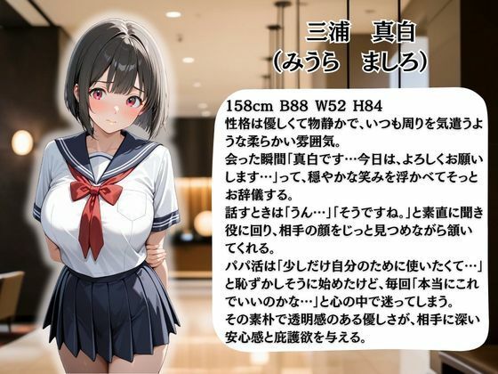 パパ活女子校生の秘密の性交記録No.6 ましろ サンプル1ページ目
