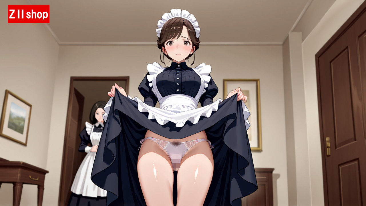 【絶対領域】黒タイツメイドの従順パンチラ 225枚！！  そこに並びなさい！！ サンプル2ページ目