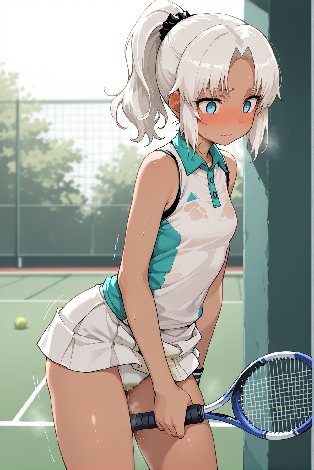 濡れゆくテニスコート サンプル1ページ目