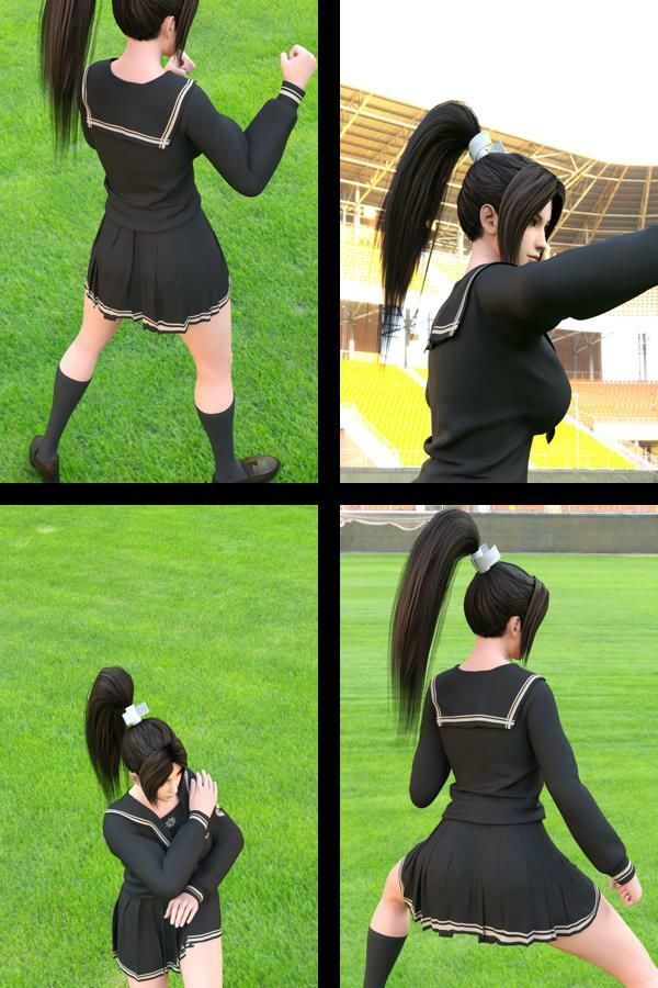 元祖格闘家ヒロインにしてバーチャルアイドル「不知火舞（しらぬいまい）」の女子学生風写真集:Seifuku_01 サンプル1ページ目