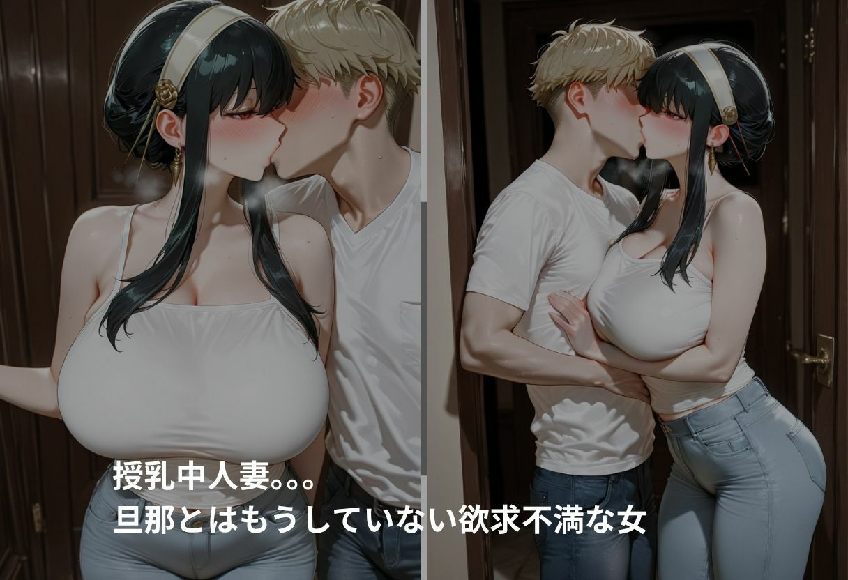 吹き出す母乳  ヨル・フォージャー サンプル2ページ目