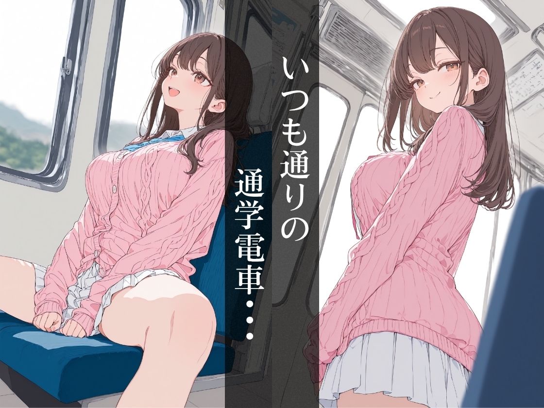 ピンクカーディガンの巨乳女子大生。電車で体を弄ばれ、汗と白濁まみれの絶頂種付け サンプル4ページ目