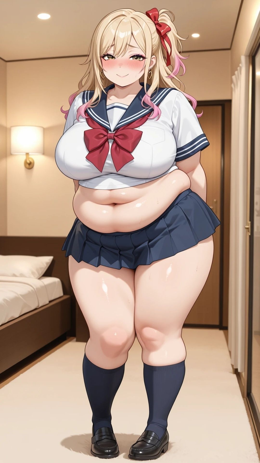 ぽっちゃり白ギャルと制服ハメ撮り サンプル1ページ目
