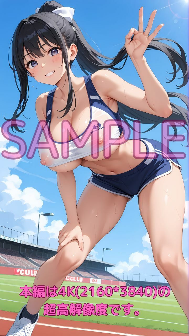 汗まみれ発情巨乳陸上部女子の引き締まったま○こを、俺の秘密のトレーニングで理性崩壊まで中出し！犯しまくり！ サンプル1ページ目