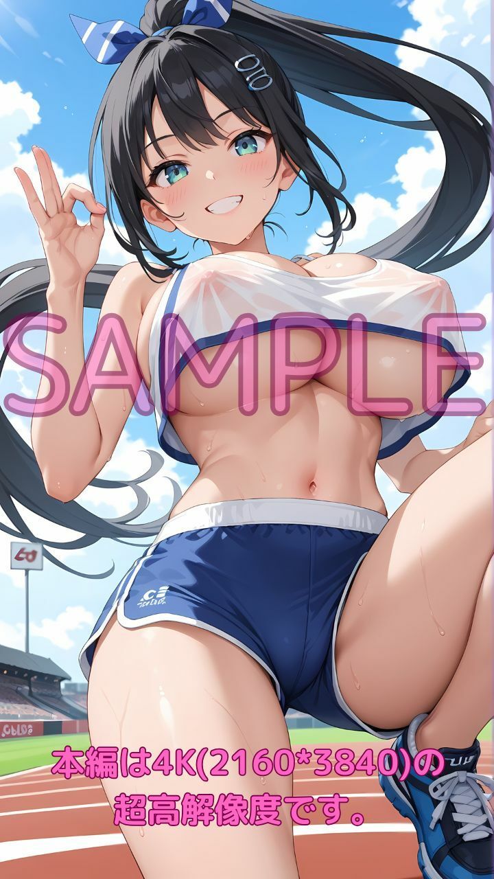 汗まみれ発情巨乳陸上部女子の引き締まったま○こを、俺の秘密のトレーニングで理性崩壊まで中出し！犯しまくり！ サンプル2ページ目