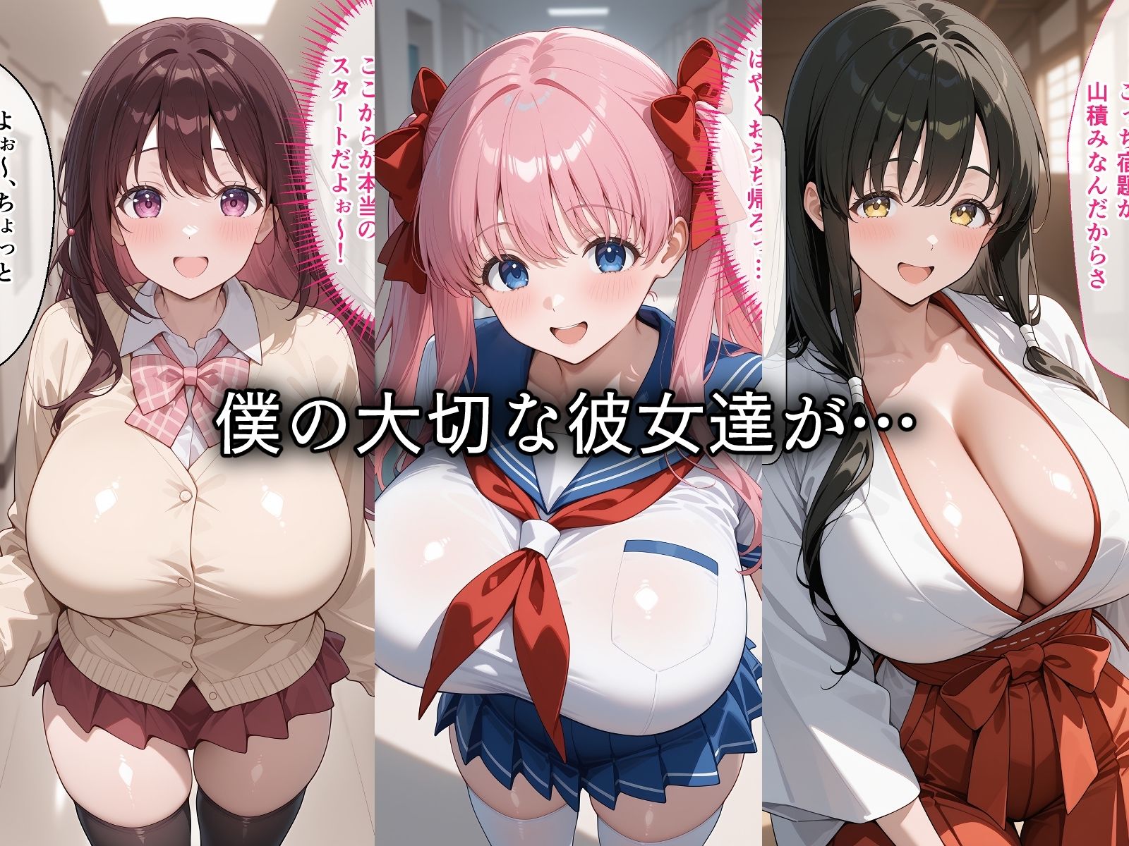 寝取られた爆乳麻雀娘たち〜催〇アプリで種付け完了 サンプル1ページ目