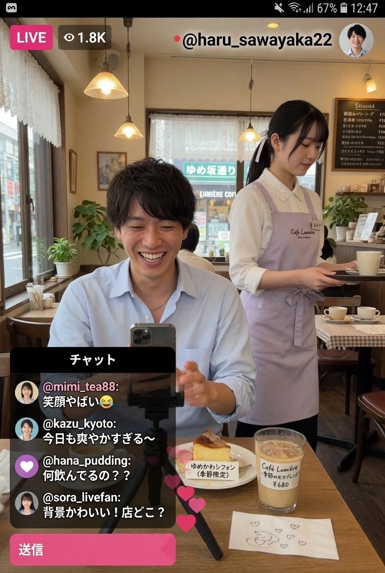ライブ配信の女神たち サンプル2ページ目