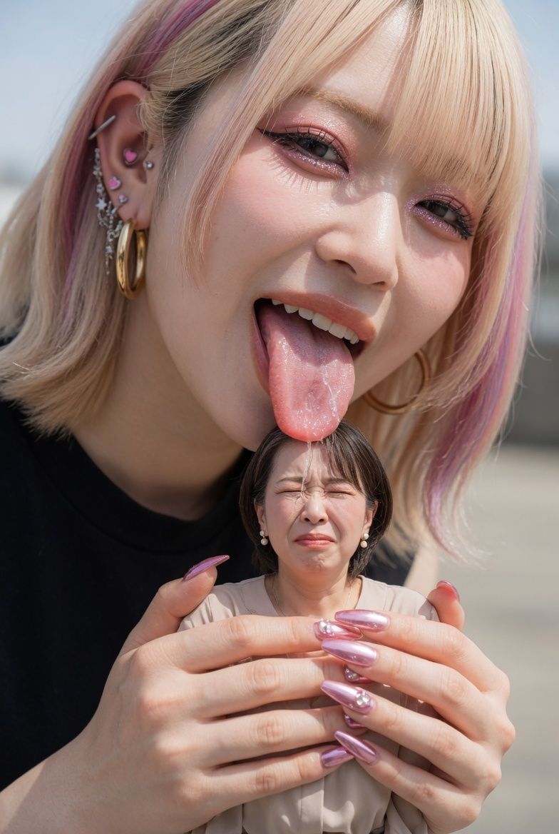【舌フェチ特化】巨女の濃厚ベロキス〜小さなあなたを舐め尽くす〜 サンプル3ページ目