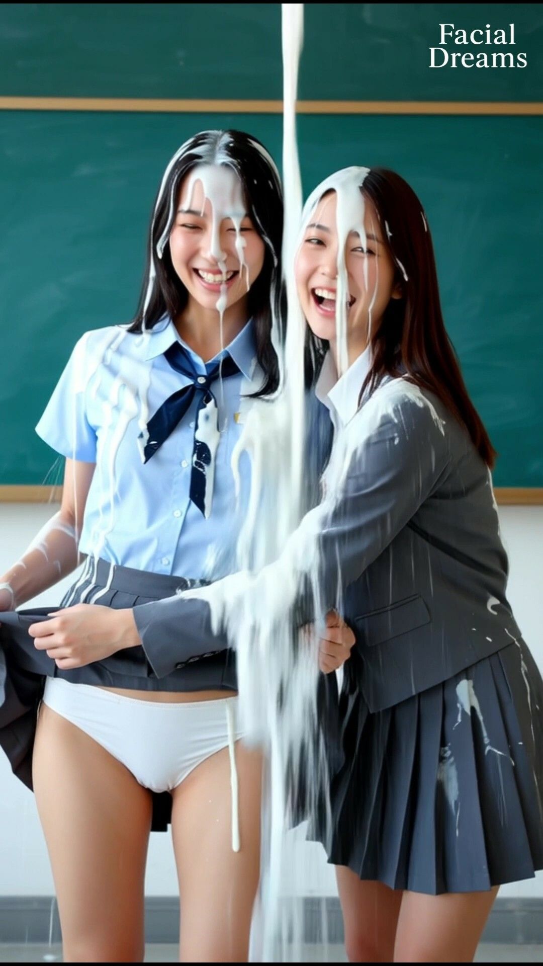 Fluid Dreams 親友同士のスカートめくり サンプル4ページ目