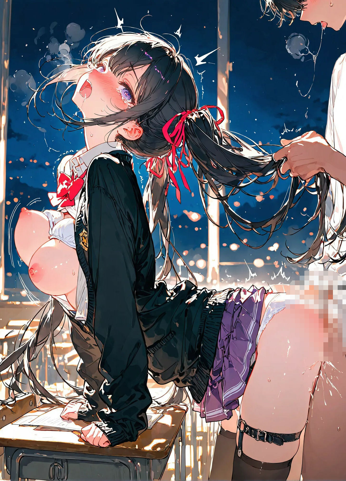 黒髪ツインテJKとSEX サンプル5ページ目