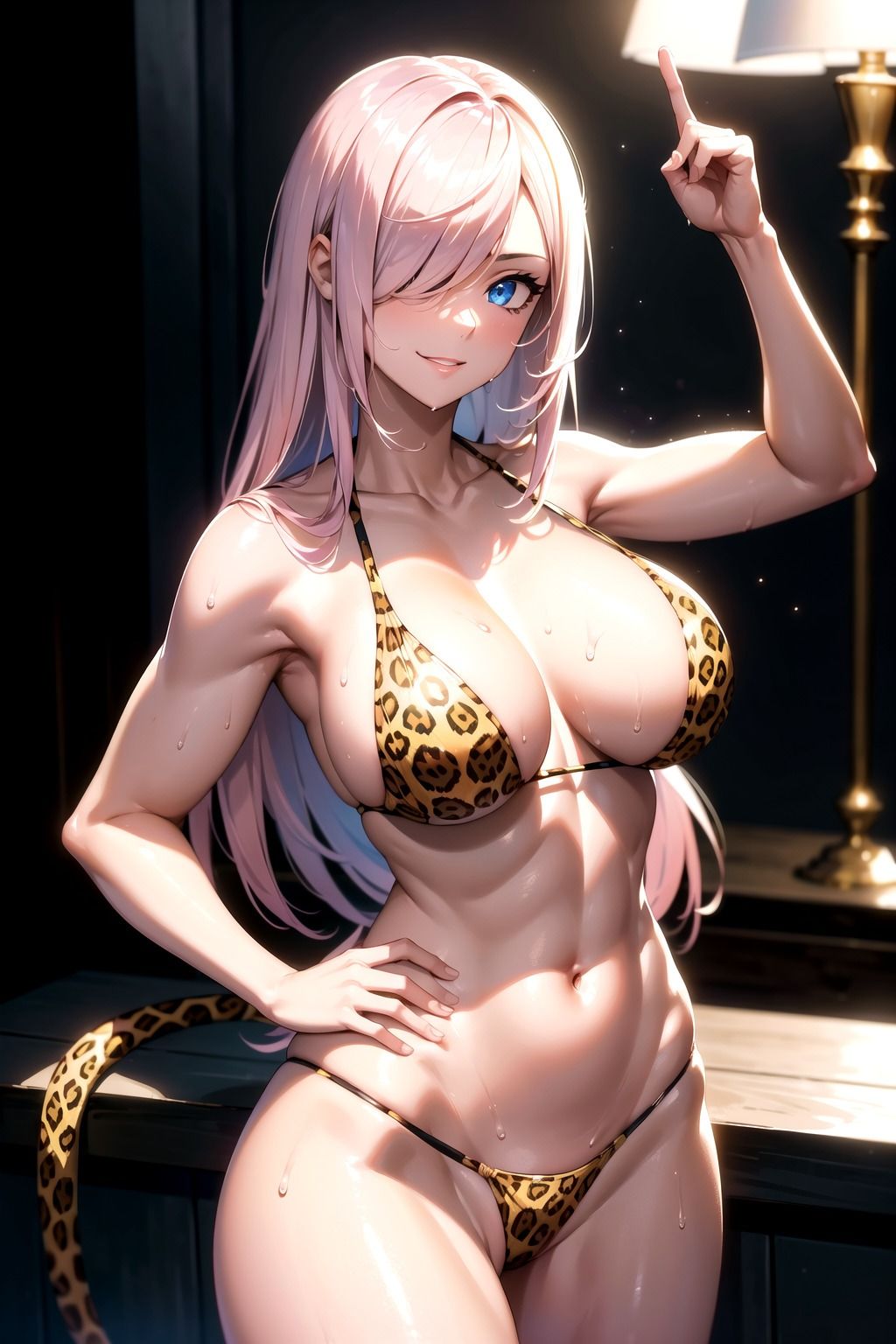 ヒョウ柄水着イラスト集_part1 サンプル4ページ目