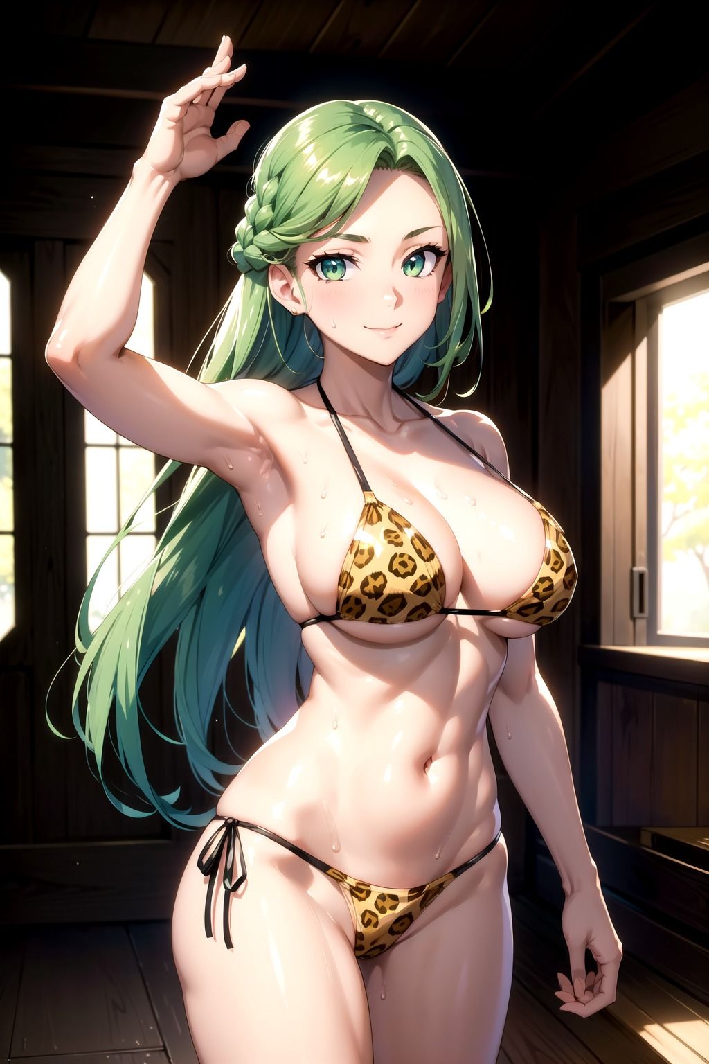 ヒョウ柄水着イラスト集_part2 サンプル4ページ目