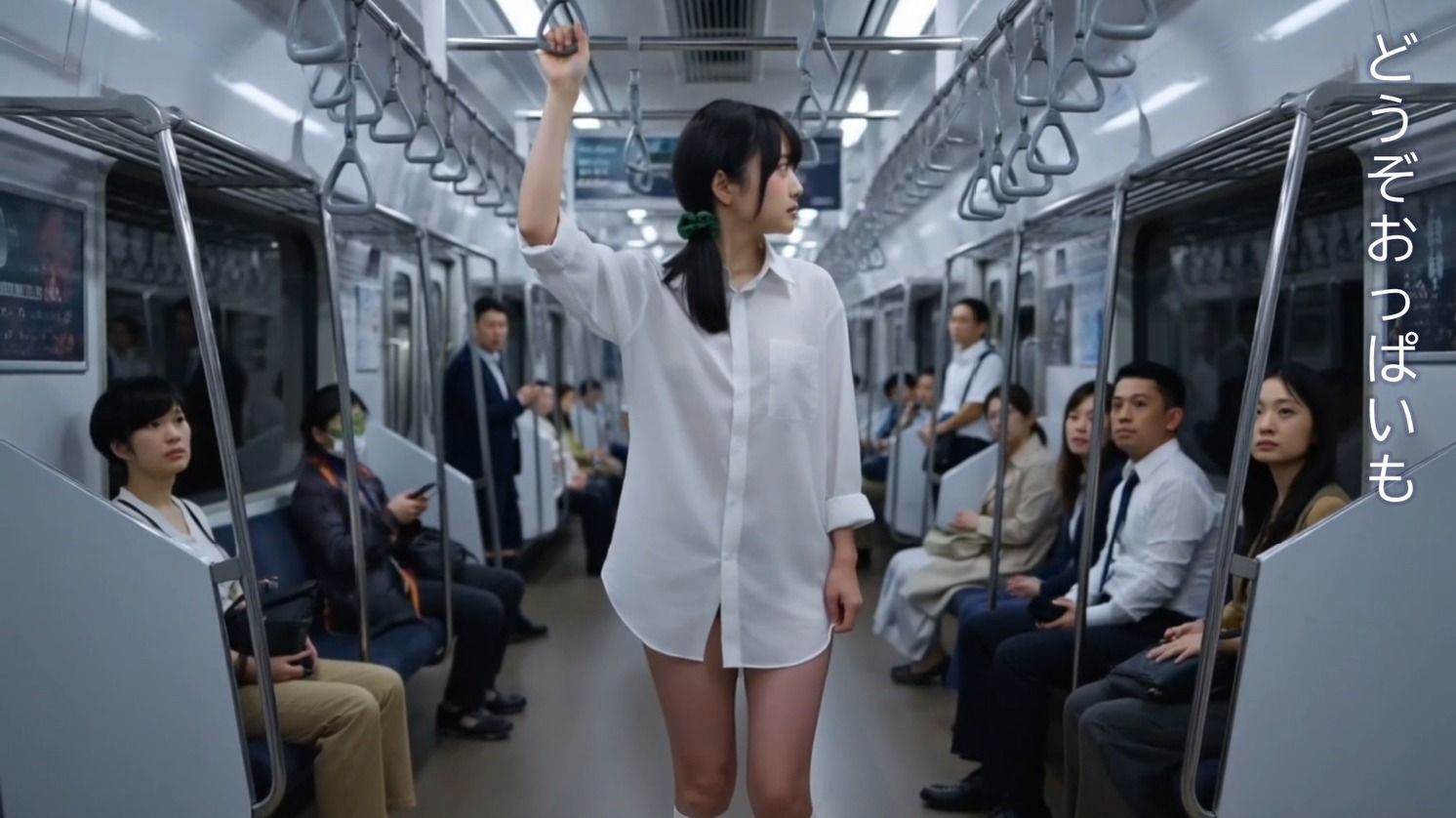 露出女子〇生の冒険3「修学旅行編」電車帰宅 サンプル2ページ目