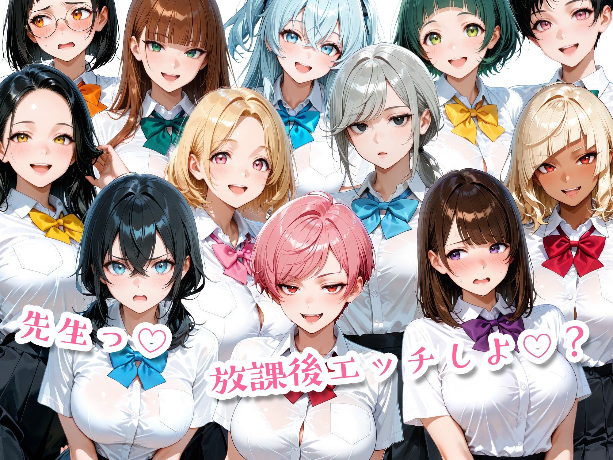 ニーハイがエロい12人の爆乳生徒と放課後セックス サンプル10ページ目