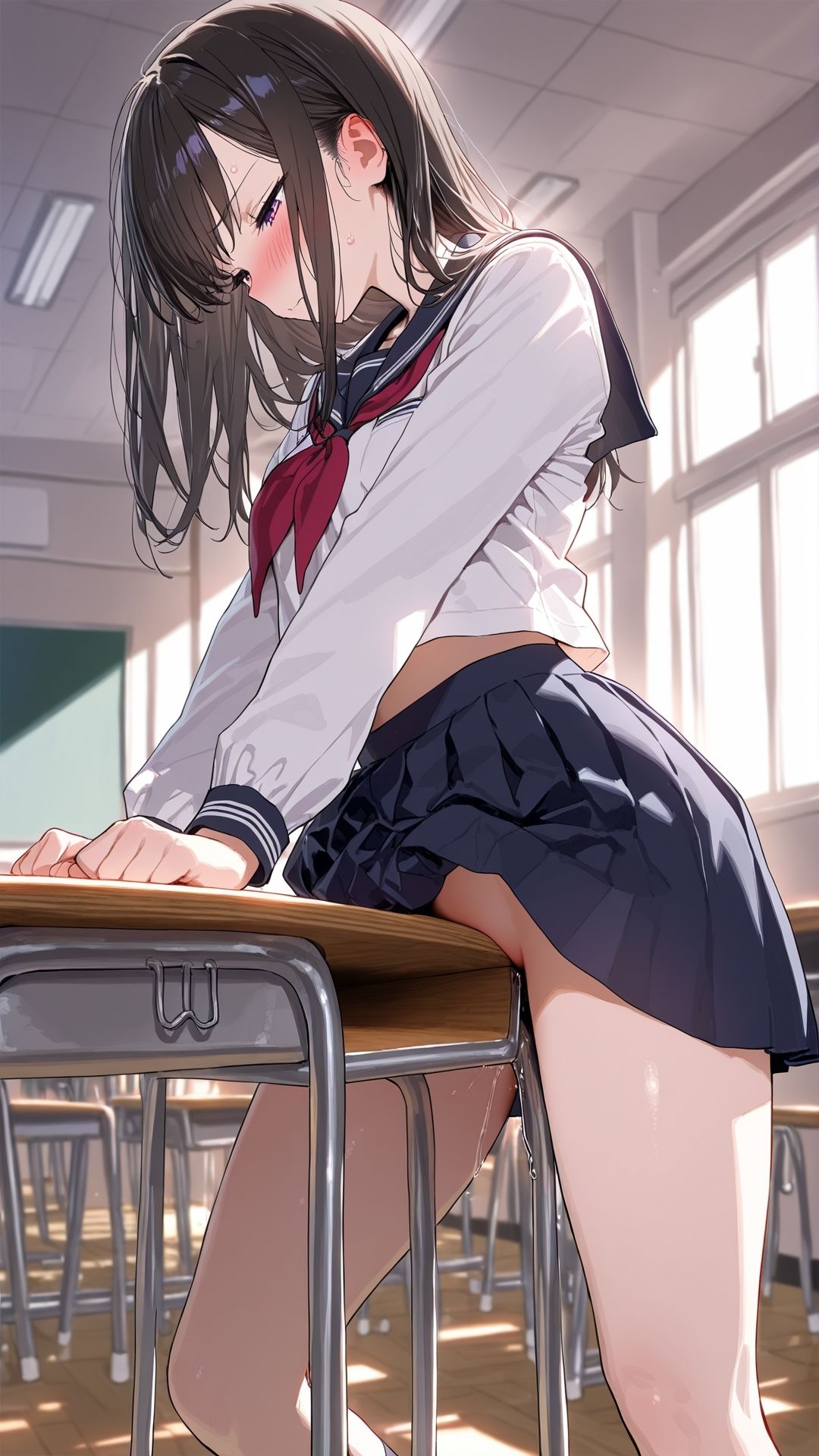 【角オナニー動画】きもちいい角を見つけちゃった女の子たち12本〜パート（7）〜セーラー服とブレザーの女の子たち サンプル4ページ目