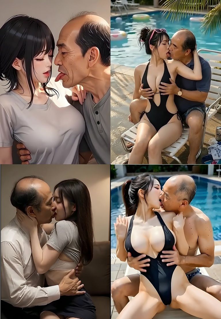 美女とおじさんのディープキス キス好き大集合♪ 2 サンプル9ページ目