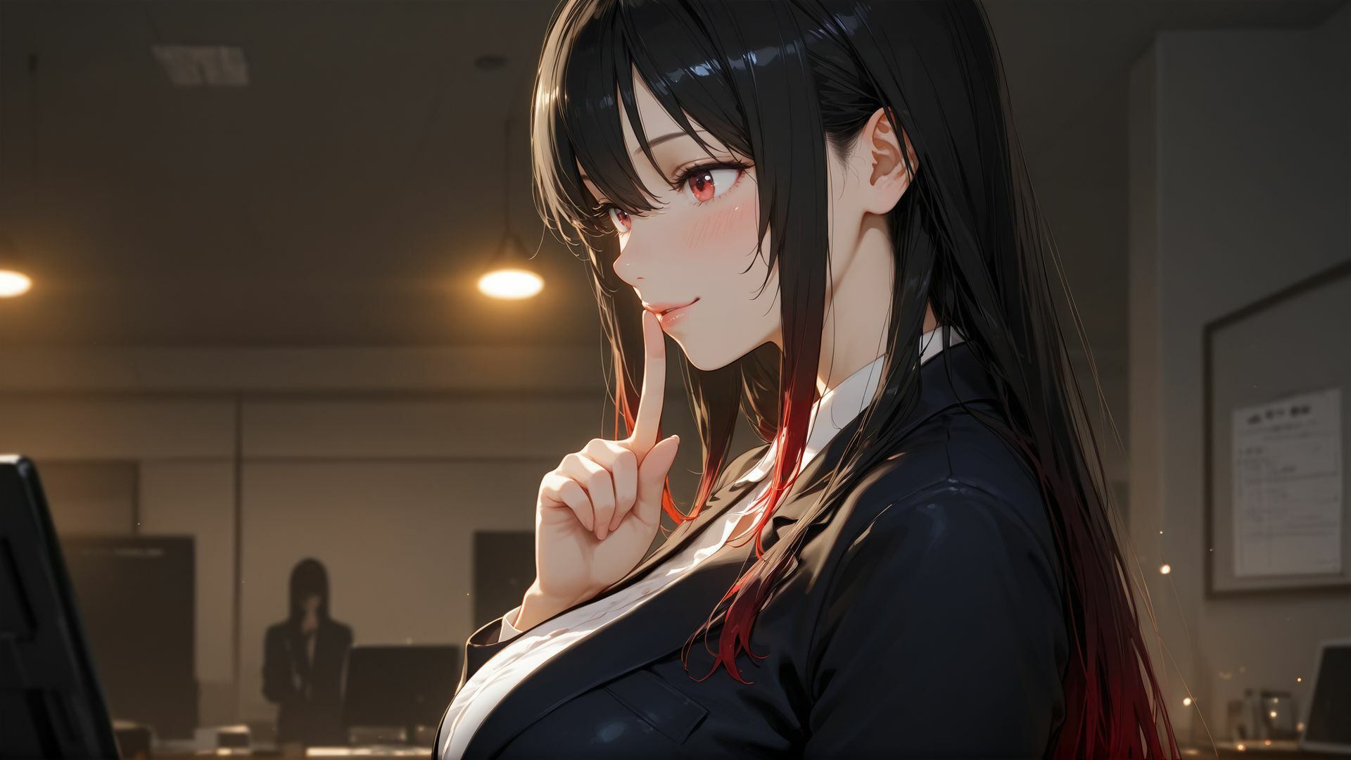 清楚な新人と夜のオフィスで中出し濃密SEXPart1 サンプル1ページ目