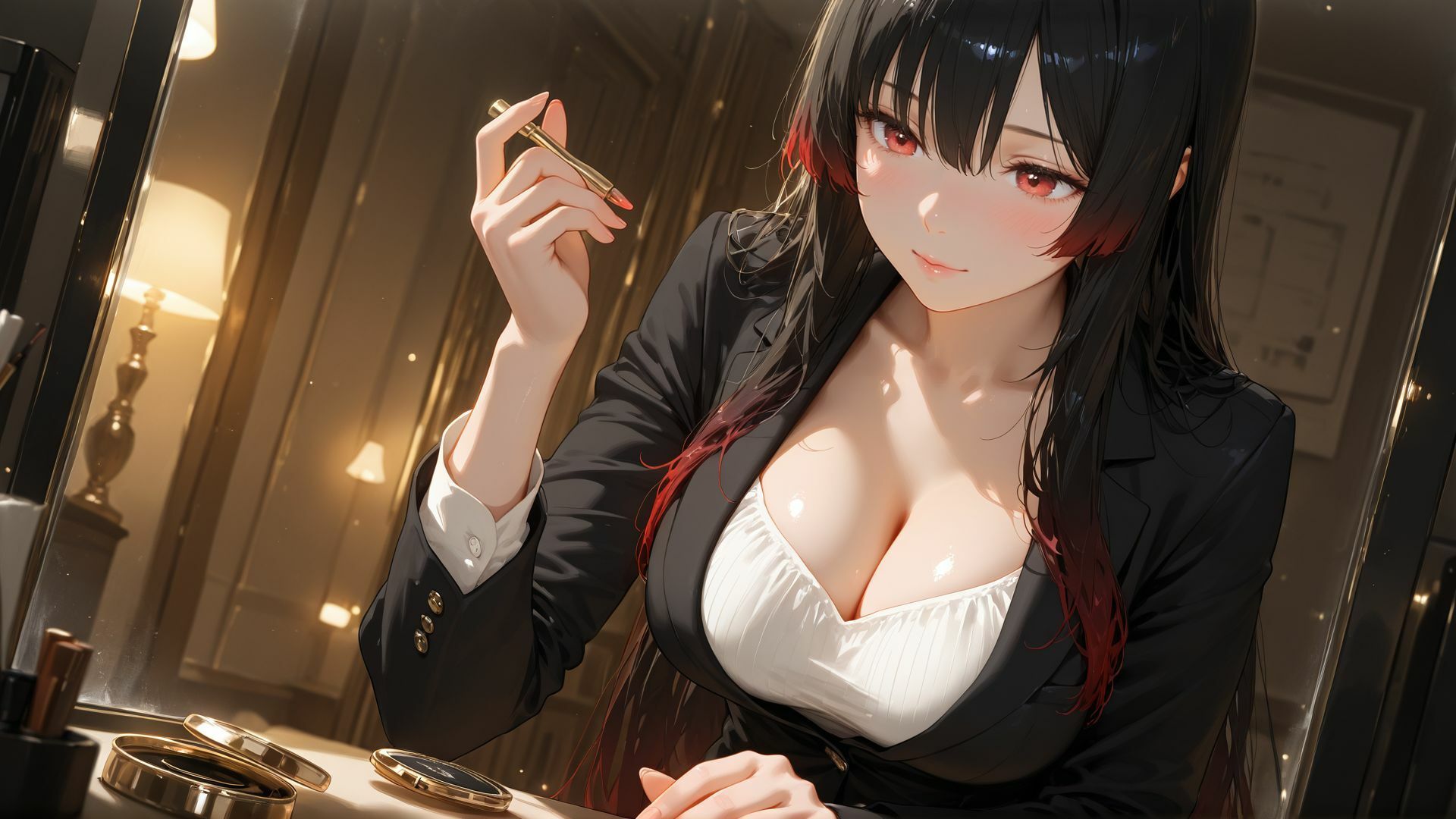 清楚な新人と夜のオフィスで中出し濃密SEXPart1 サンプル6ページ目