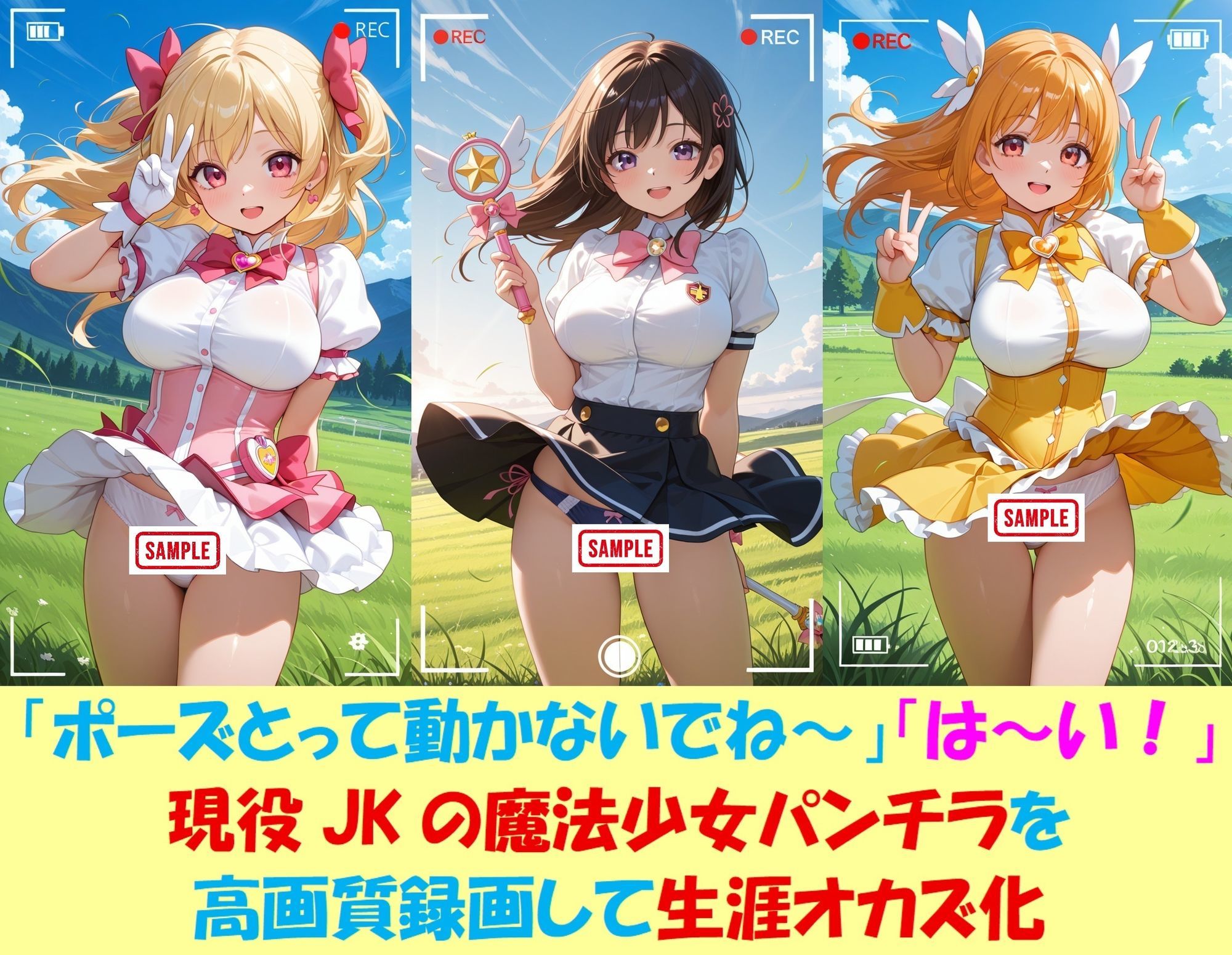 現役JKが撮影会でパンチラを撮られ生涯オカズ化3―魔法少女に変身してご奉仕― サンプル7ページ目