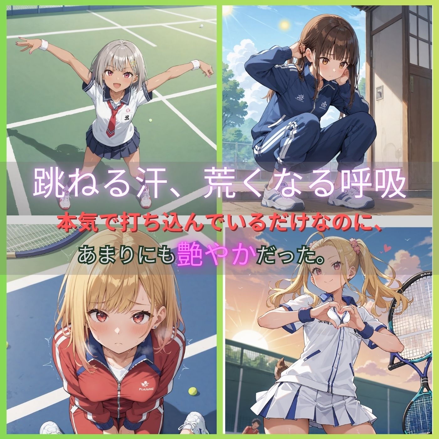 学園性活！ユニフォームに滲む汗  テニス部の本気がエロい1【汗かく美少女の厳選CG348枚収録】 サンプル1ページ目