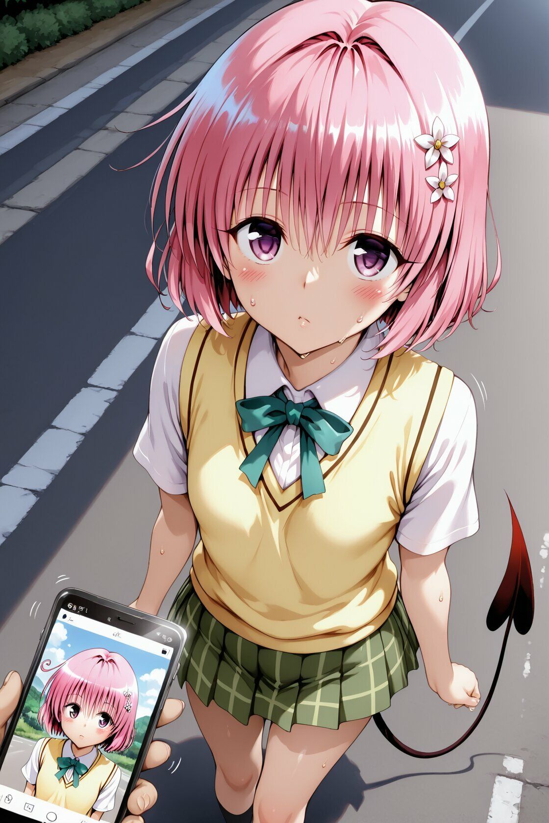 特殊な催●アプリを使って エッチモードになった美少女たち サンプル1ページ目