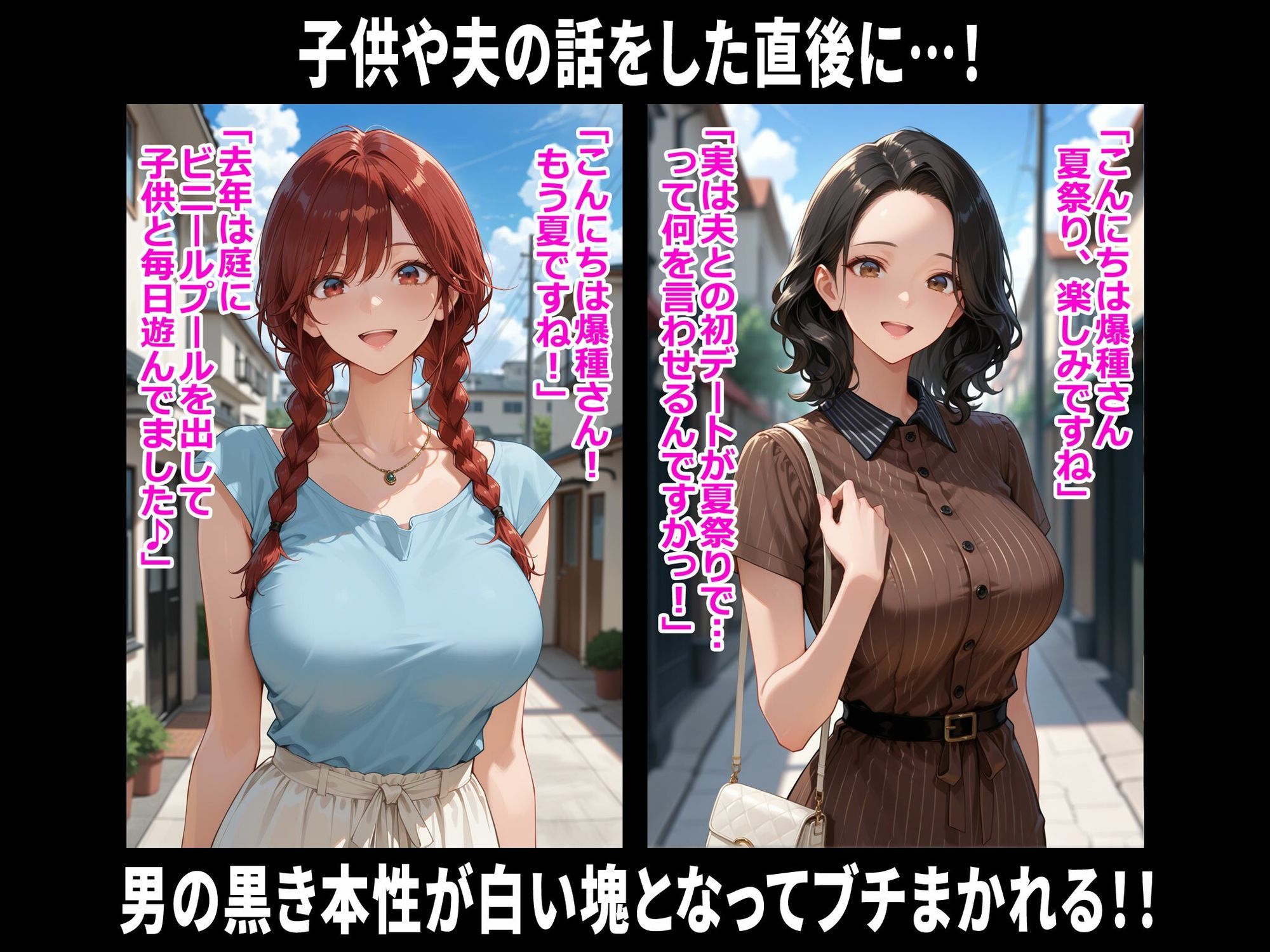 巨乳人妻レ〇プ事件被害者録 即出し2コマ サンプル3ページ目