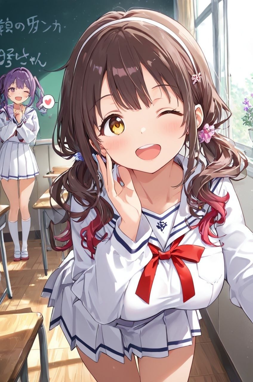 どこでもセックスするのが当たり前になっちゃった世界  白セーラー服ver サンプル1ページ目