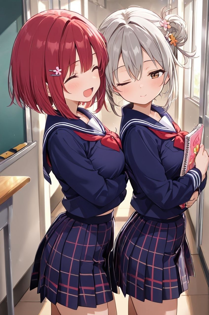 どこでもセックスするのが当たり前になっちゃった世界 黒セーラー服ver サンプル1ページ目