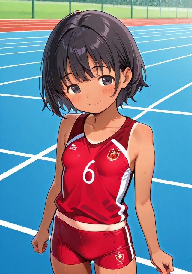 日焼け跡×つるぺた少女 陸上女子と淫乱中出しSEX サンプル4ページ目