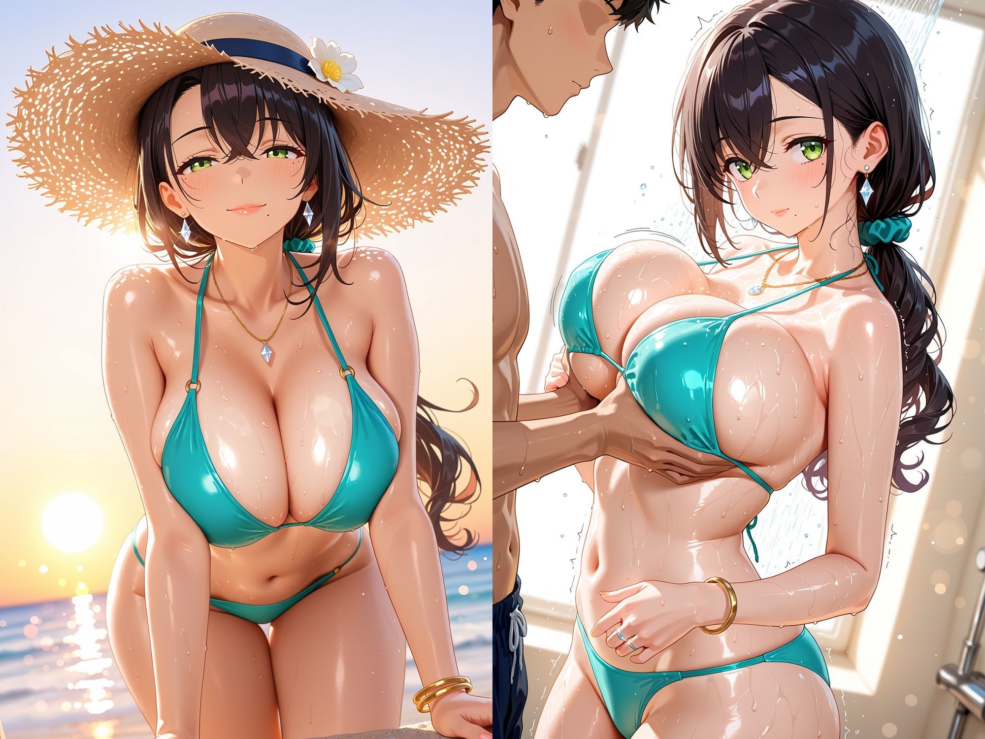 爆乳人妻は海で逝く サンプル3ページ目